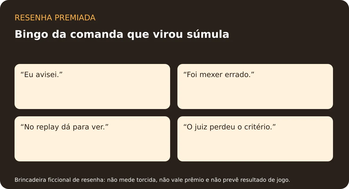 Bingo da comanda que virou súmula Opções completas no componente abaixo.